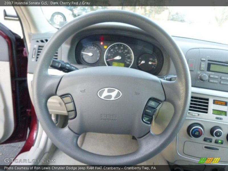 Dark Cherry Red / Gray 2007 Hyundai Sonata GLS