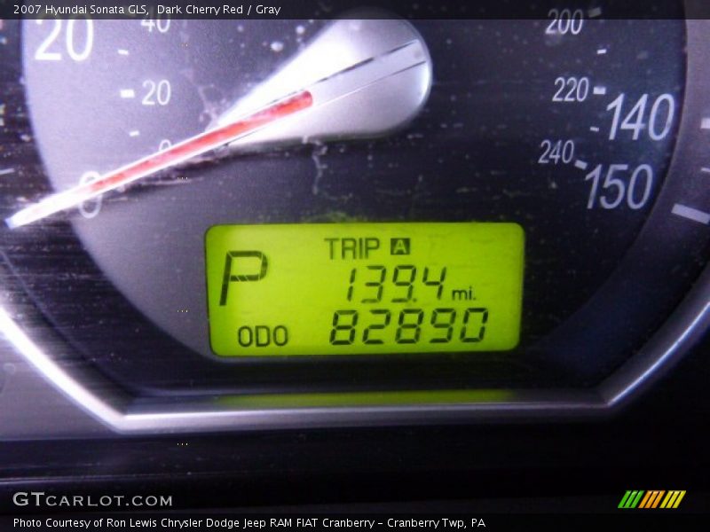 Dark Cherry Red / Gray 2007 Hyundai Sonata GLS