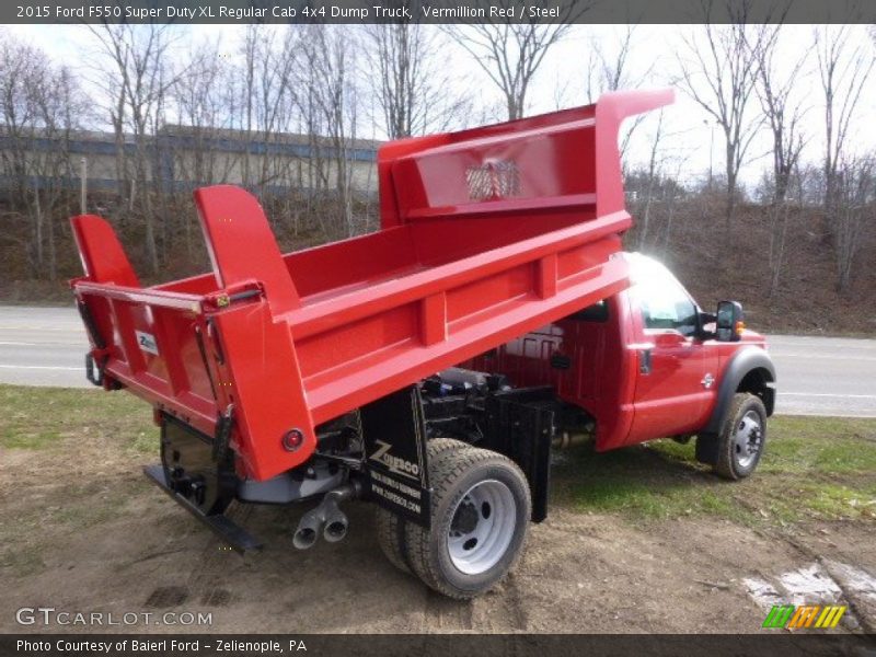 Vermillion Red / Steel 2015 Ford F550 Super Duty XL Regular Cab 4x4 Dump Truck