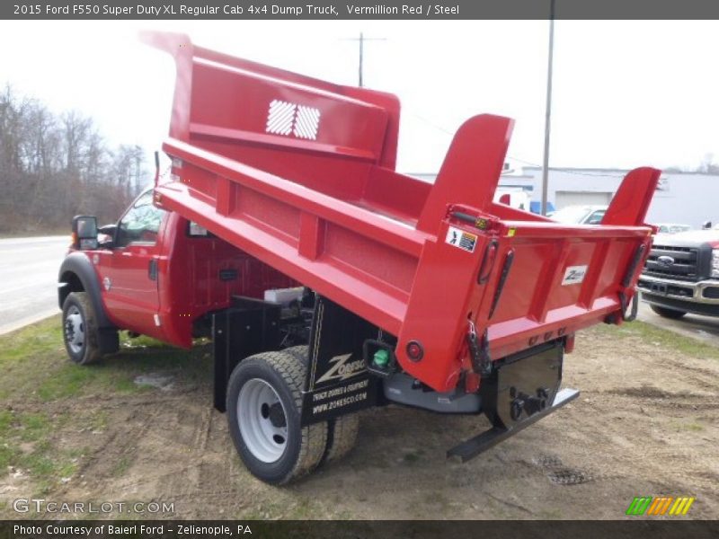 Vermillion Red / Steel 2015 Ford F550 Super Duty XL Regular Cab 4x4 Dump Truck