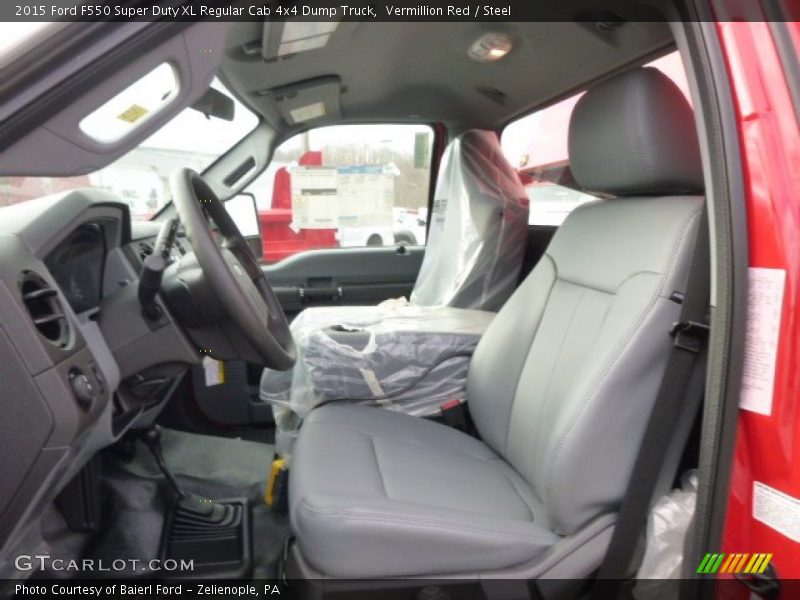 Vermillion Red / Steel 2015 Ford F550 Super Duty XL Regular Cab 4x4 Dump Truck