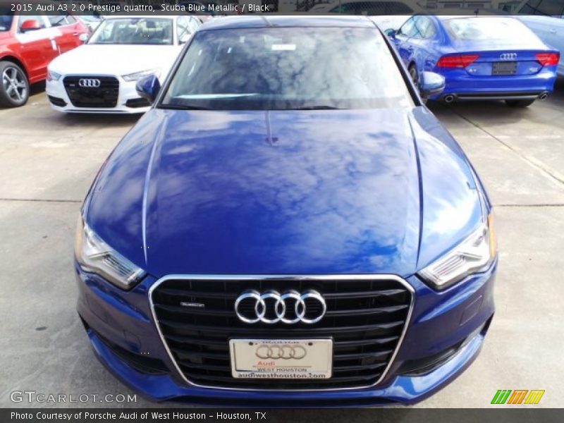 Scuba Blue Metallic / Black 2015 Audi A3 2.0 Prestige quattro