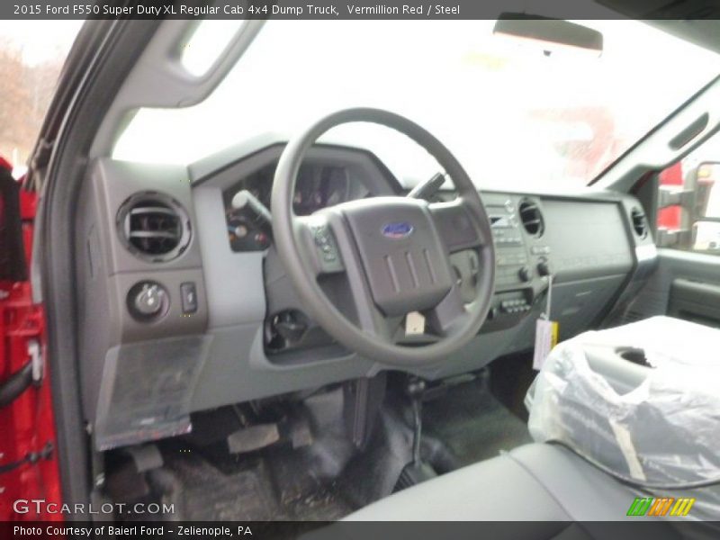 Vermillion Red / Steel 2015 Ford F550 Super Duty XL Regular Cab 4x4 Dump Truck