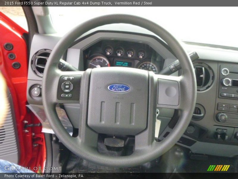 Vermillion Red / Steel 2015 Ford F550 Super Duty XL Regular Cab 4x4 Dump Truck