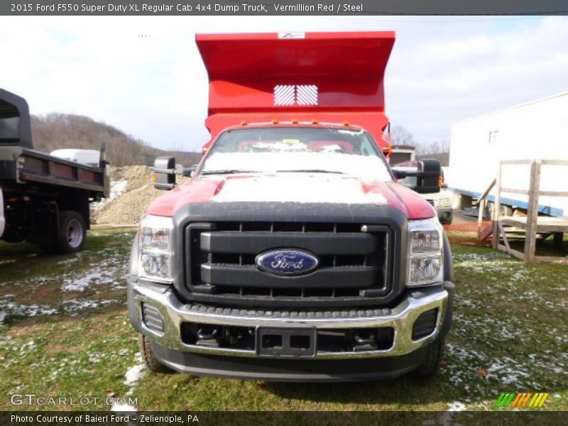 Vermillion Red / Steel 2015 Ford F550 Super Duty XL Regular Cab 4x4 Dump Truck