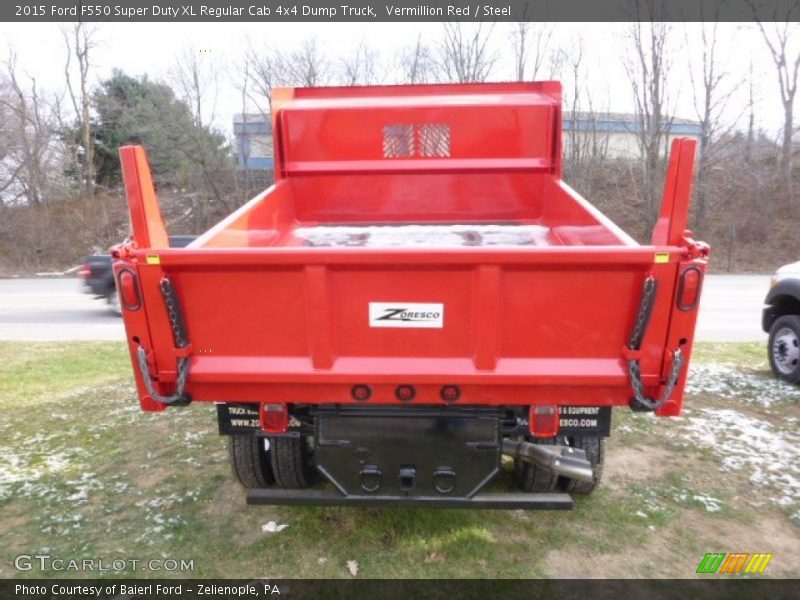 Vermillion Red / Steel 2015 Ford F550 Super Duty XL Regular Cab 4x4 Dump Truck