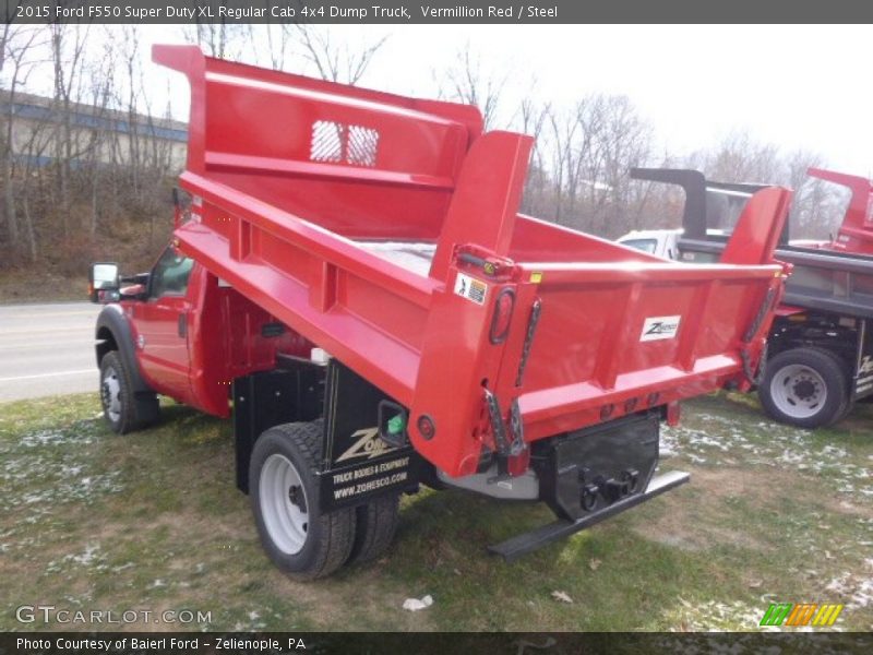 Vermillion Red / Steel 2015 Ford F550 Super Duty XL Regular Cab 4x4 Dump Truck