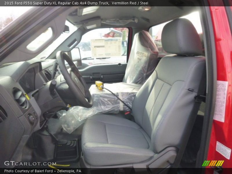 Vermillion Red / Steel 2015 Ford F550 Super Duty XL Regular Cab 4x4 Dump Truck