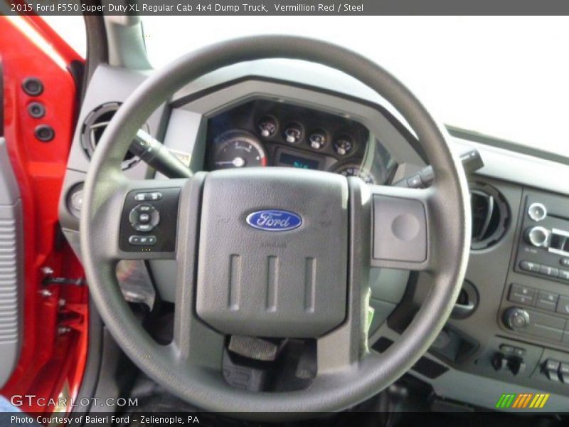 Vermillion Red / Steel 2015 Ford F550 Super Duty XL Regular Cab 4x4 Dump Truck