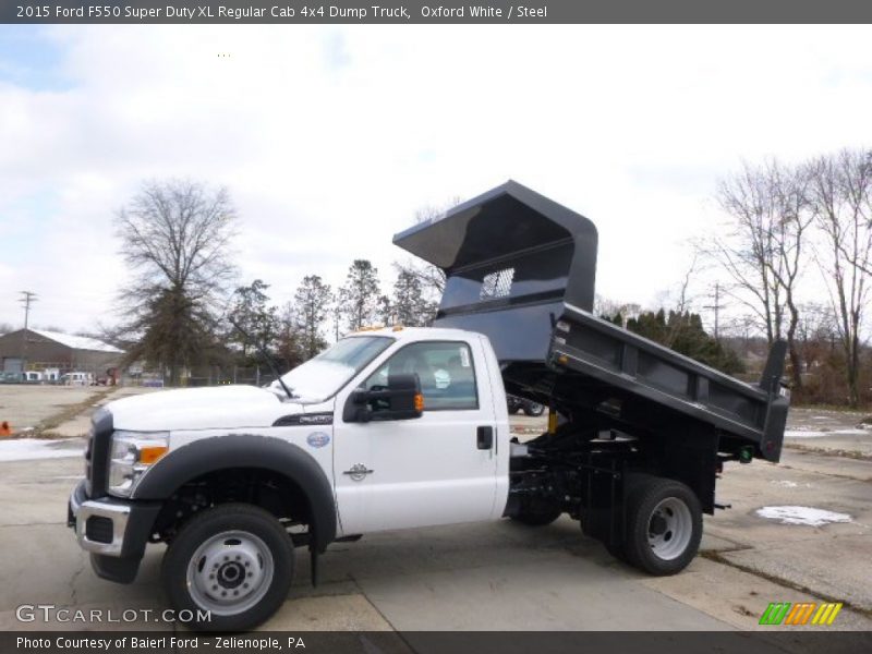 Oxford White / Steel 2015 Ford F550 Super Duty XL Regular Cab 4x4 Dump Truck