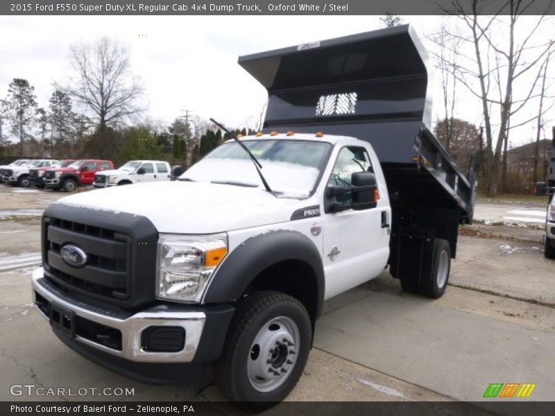 Oxford White / Steel 2015 Ford F550 Super Duty XL Regular Cab 4x4 Dump Truck