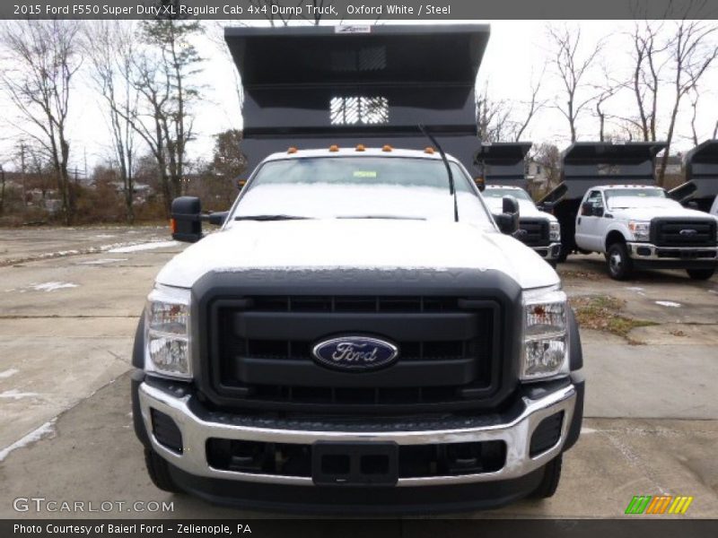 Oxford White / Steel 2015 Ford F550 Super Duty XL Regular Cab 4x4 Dump Truck