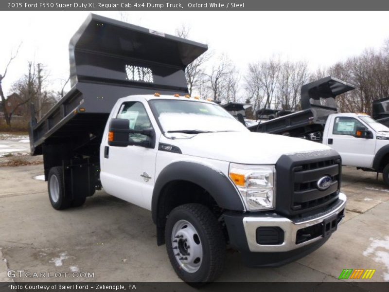 Oxford White / Steel 2015 Ford F550 Super Duty XL Regular Cab 4x4 Dump Truck