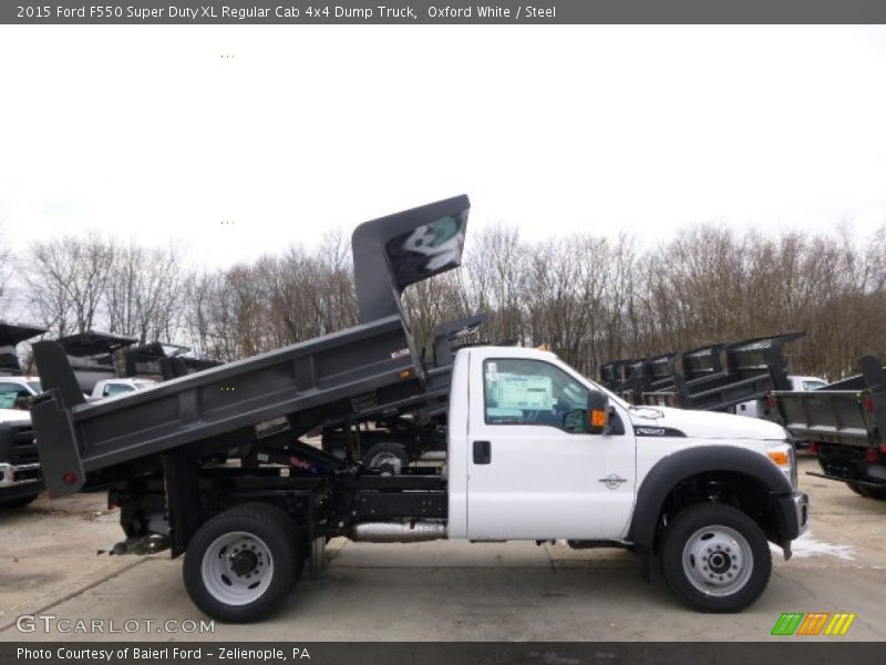 Oxford White / Steel 2015 Ford F550 Super Duty XL Regular Cab 4x4 Dump Truck