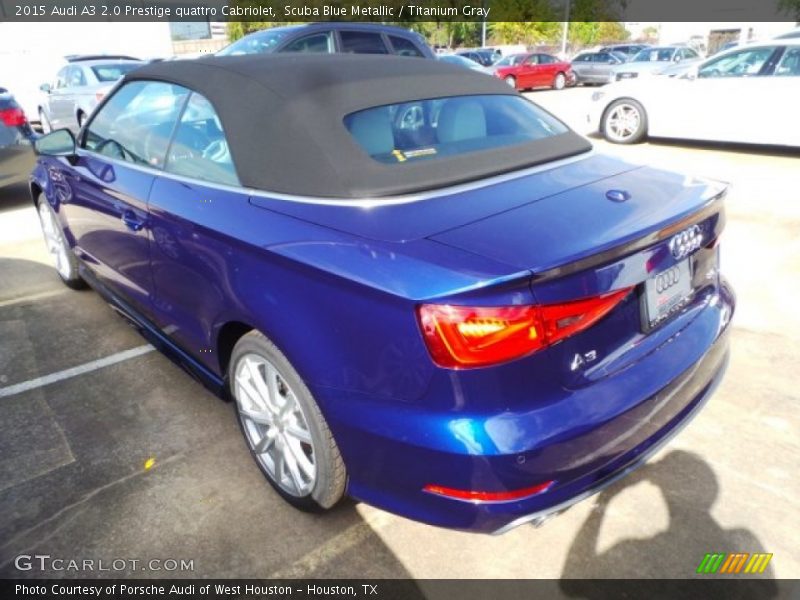 Scuba Blue Metallic / Titanium Gray 2015 Audi A3 2.0 Prestige quattro Cabriolet