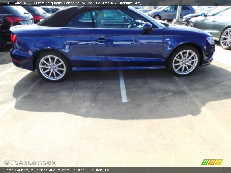 Scuba Blue Metallic / Titanium Gray 2015 Audi A3 2.0 Prestige quattro Cabriolet