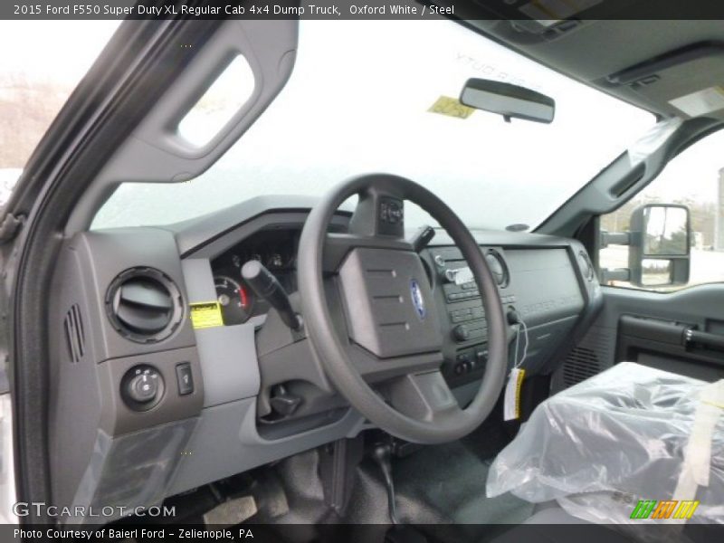 Oxford White / Steel 2015 Ford F550 Super Duty XL Regular Cab 4x4 Dump Truck