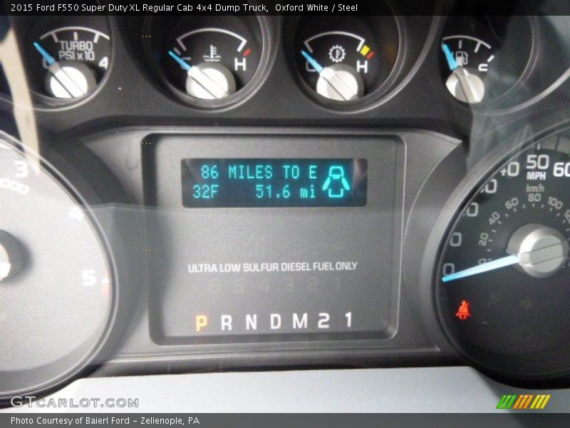 Oxford White / Steel 2015 Ford F550 Super Duty XL Regular Cab 4x4 Dump Truck
