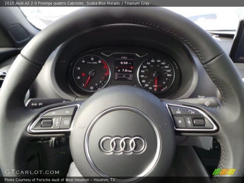 Scuba Blue Metallic / Titanium Gray 2015 Audi A3 2.0 Prestige quattro Cabriolet