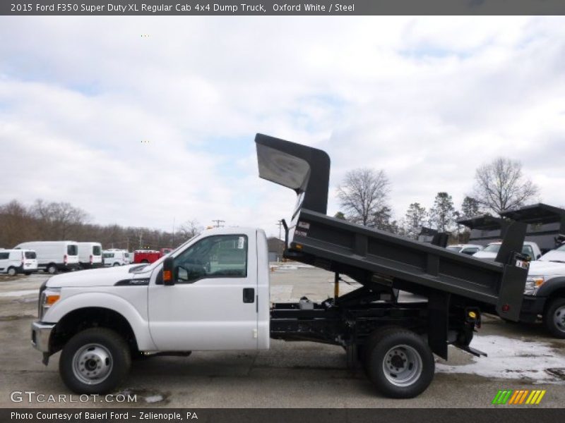 Oxford White / Steel 2015 Ford F350 Super Duty XL Regular Cab 4x4 Dump Truck