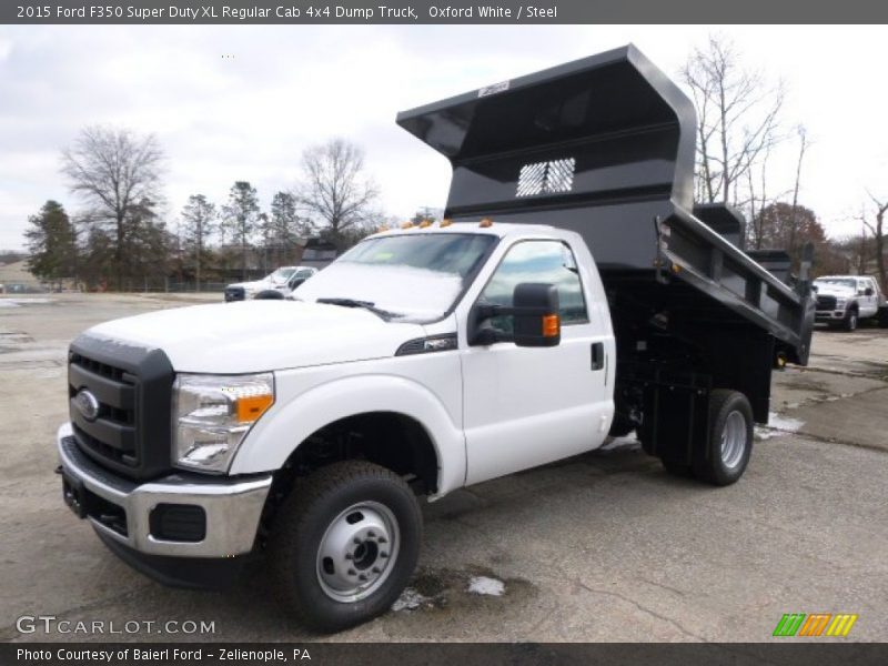 Oxford White / Steel 2015 Ford F350 Super Duty XL Regular Cab 4x4 Dump Truck