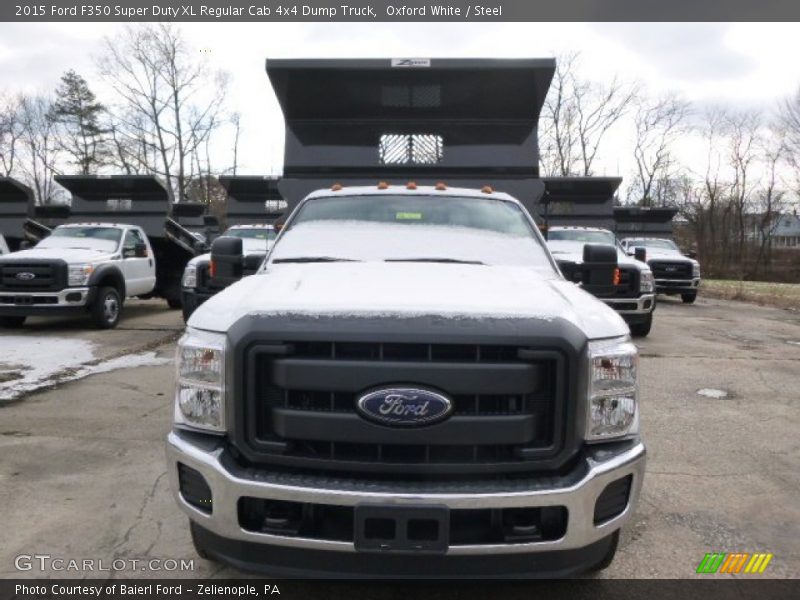 Oxford White / Steel 2015 Ford F350 Super Duty XL Regular Cab 4x4 Dump Truck