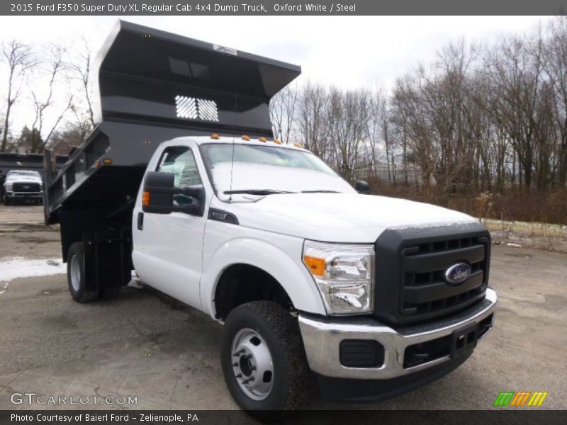 Oxford White / Steel 2015 Ford F350 Super Duty XL Regular Cab 4x4 Dump Truck