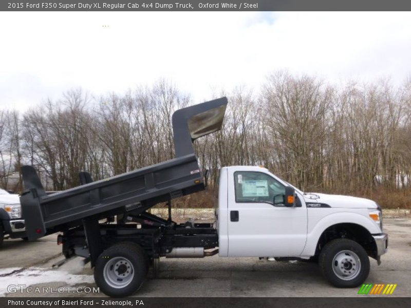 Oxford White / Steel 2015 Ford F350 Super Duty XL Regular Cab 4x4 Dump Truck