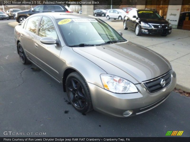 Polished Pewter Metallic / Charcoal Black 2002 Nissan Altima 3.5 SE