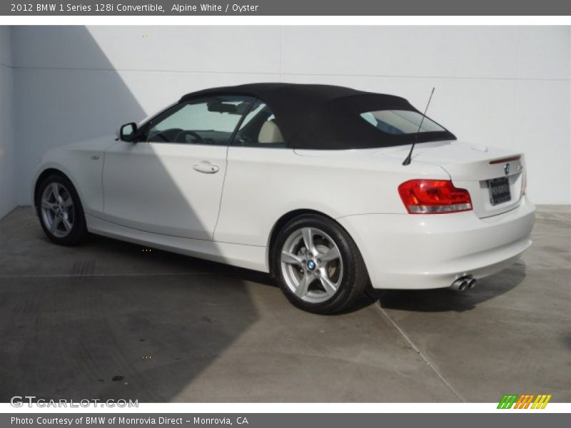 Alpine White / Oyster 2012 BMW 1 Series 128i Convertible