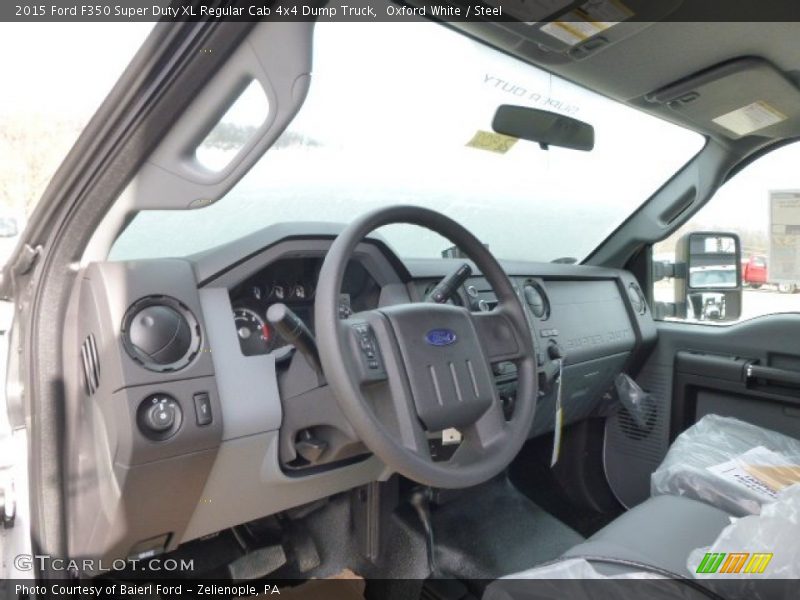 Oxford White / Steel 2015 Ford F350 Super Duty XL Regular Cab 4x4 Dump Truck