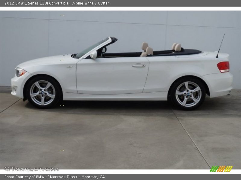 Alpine White / Oyster 2012 BMW 1 Series 128i Convertible