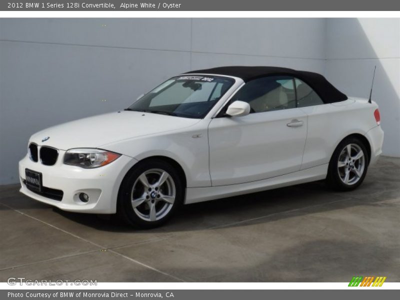 Alpine White / Oyster 2012 BMW 1 Series 128i Convertible