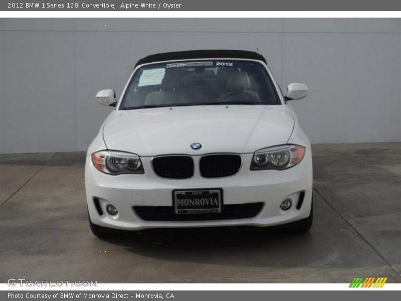 Alpine White / Oyster 2012 BMW 1 Series 128i Convertible