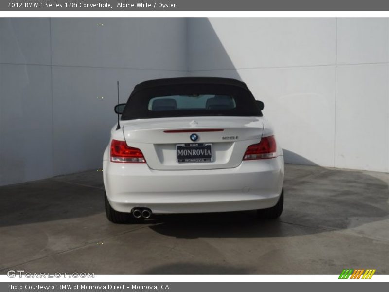 Alpine White / Oyster 2012 BMW 1 Series 128i Convertible