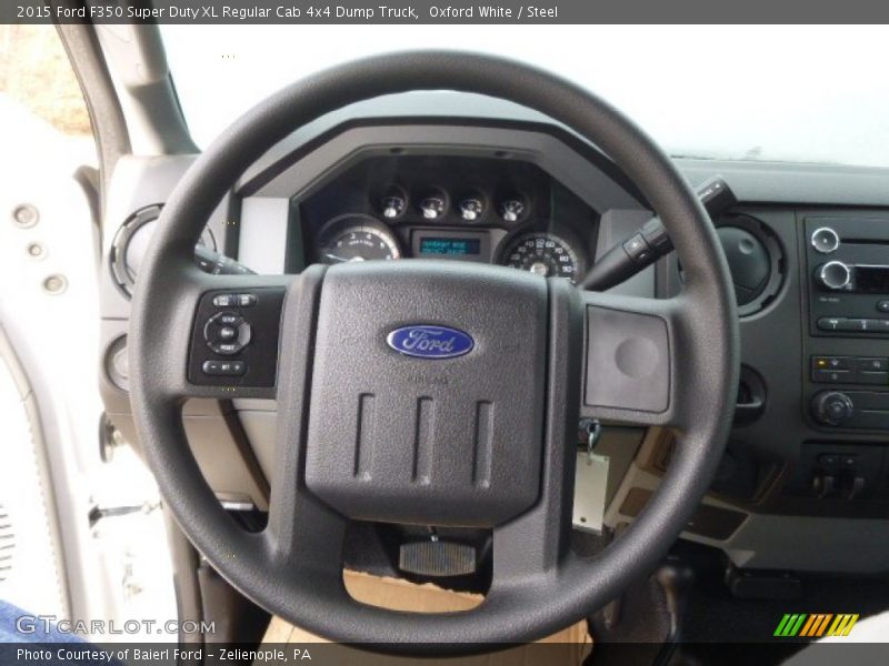Oxford White / Steel 2015 Ford F350 Super Duty XL Regular Cab 4x4 Dump Truck