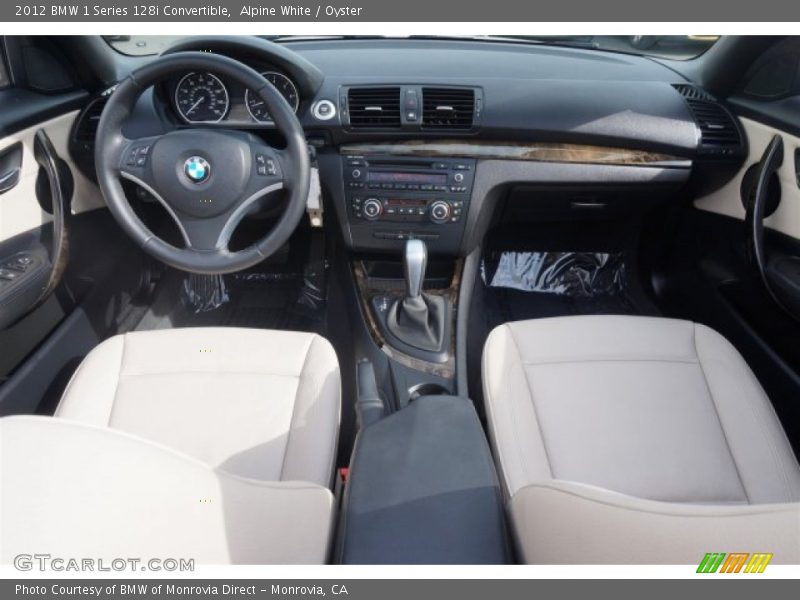 Alpine White / Oyster 2012 BMW 1 Series 128i Convertible