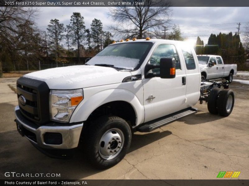 Oxford White / Steel 2015 Ford F350 Super Duty XL Super Cab 4x4 Chassis