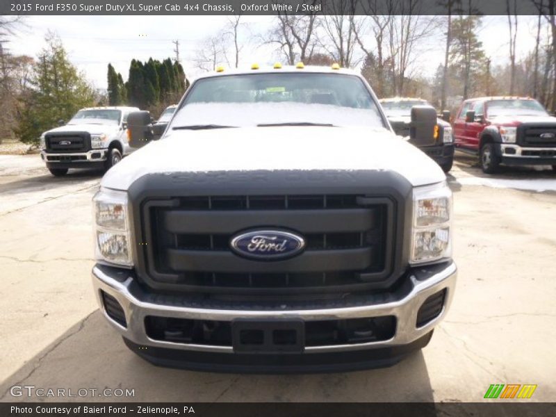 Oxford White / Steel 2015 Ford F350 Super Duty XL Super Cab 4x4 Chassis