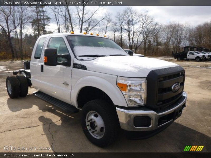 Oxford White / Steel 2015 Ford F350 Super Duty XL Super Cab 4x4 Chassis
