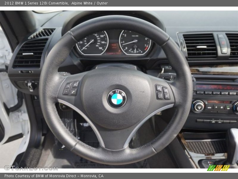 Alpine White / Oyster 2012 BMW 1 Series 128i Convertible