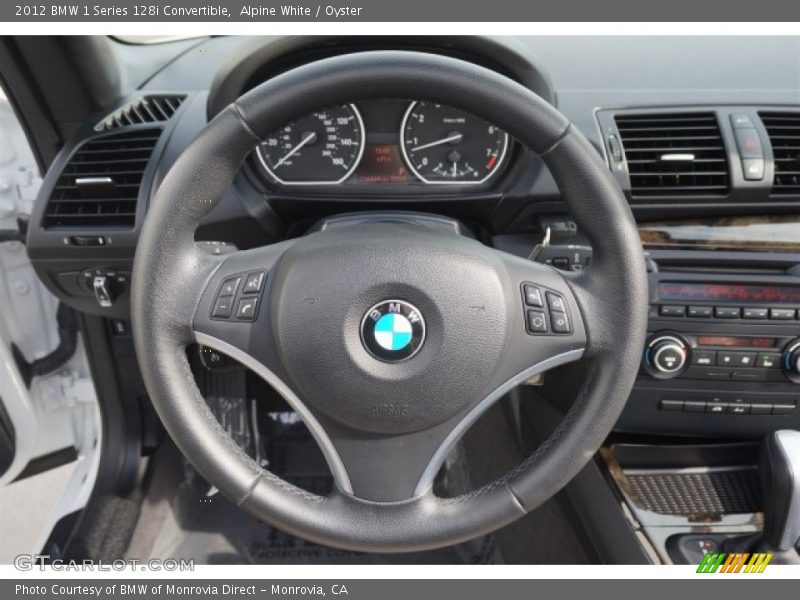 Alpine White / Oyster 2012 BMW 1 Series 128i Convertible