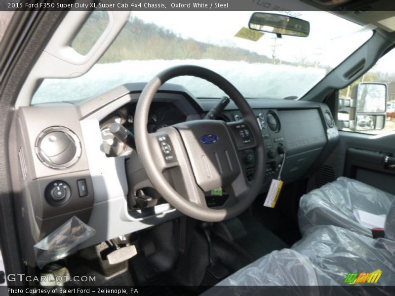 Oxford White / Steel 2015 Ford F350 Super Duty XL Super Cab 4x4 Chassis