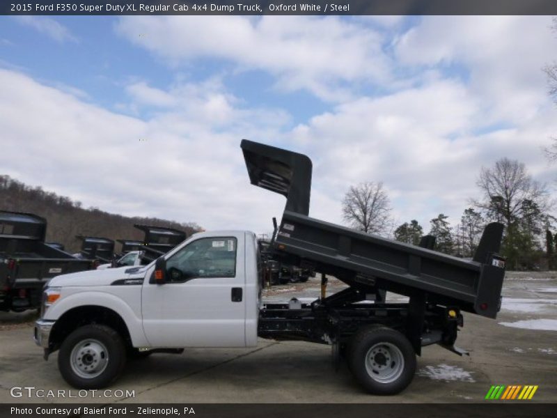 Oxford White / Steel 2015 Ford F350 Super Duty XL Regular Cab 4x4 Dump Truck