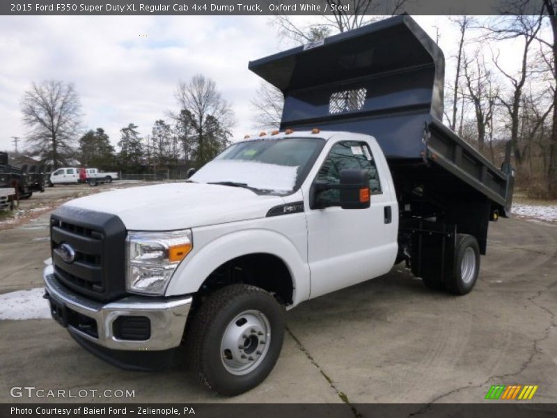 Oxford White / Steel 2015 Ford F350 Super Duty XL Regular Cab 4x4 Dump Truck