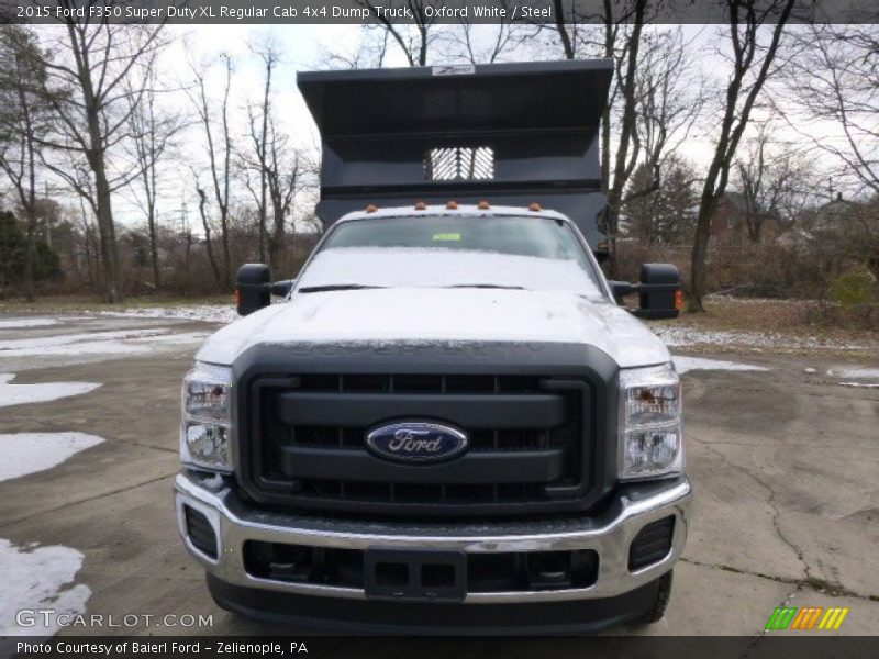 Oxford White / Steel 2015 Ford F350 Super Duty XL Regular Cab 4x4 Dump Truck