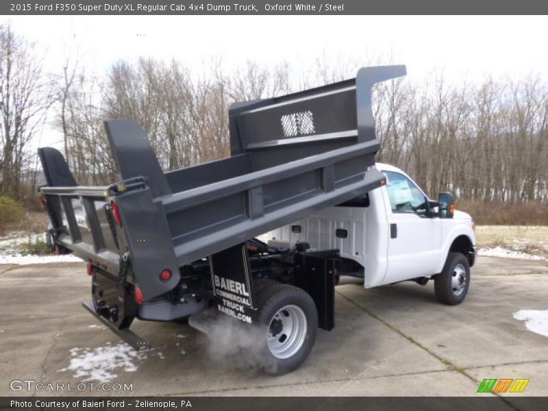 Oxford White / Steel 2015 Ford F350 Super Duty XL Regular Cab 4x4 Dump Truck