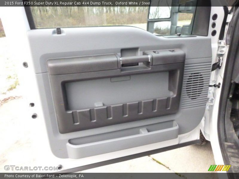 Oxford White / Steel 2015 Ford F350 Super Duty XL Regular Cab 4x4 Dump Truck