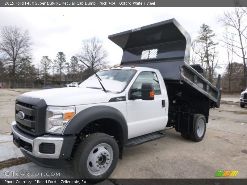 Oxford White / Steel 2015 Ford F450 Super Duty XL Regular Cab Dump Truck 4x4
