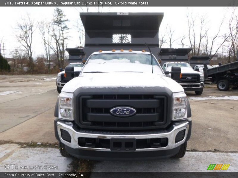 Oxford White / Steel 2015 Ford F450 Super Duty XL Regular Cab Dump Truck 4x4